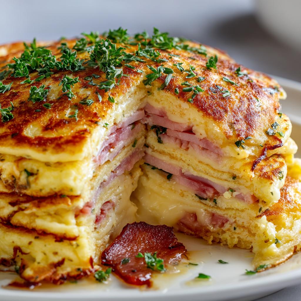 Pancakes Sales Jambon Fromage