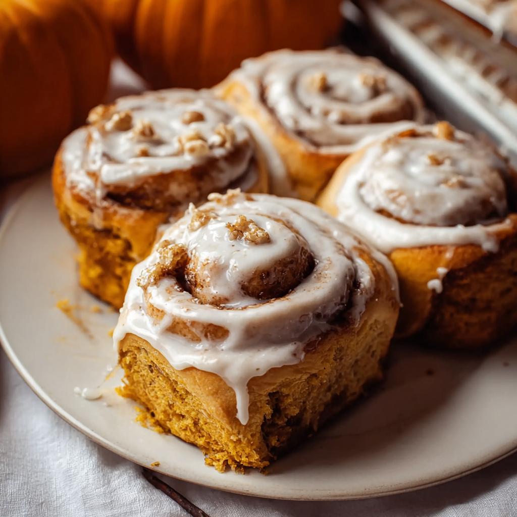 Pumpkin Cinnamon Rolls Brown